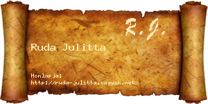 Ruda Julitta névjegykártya